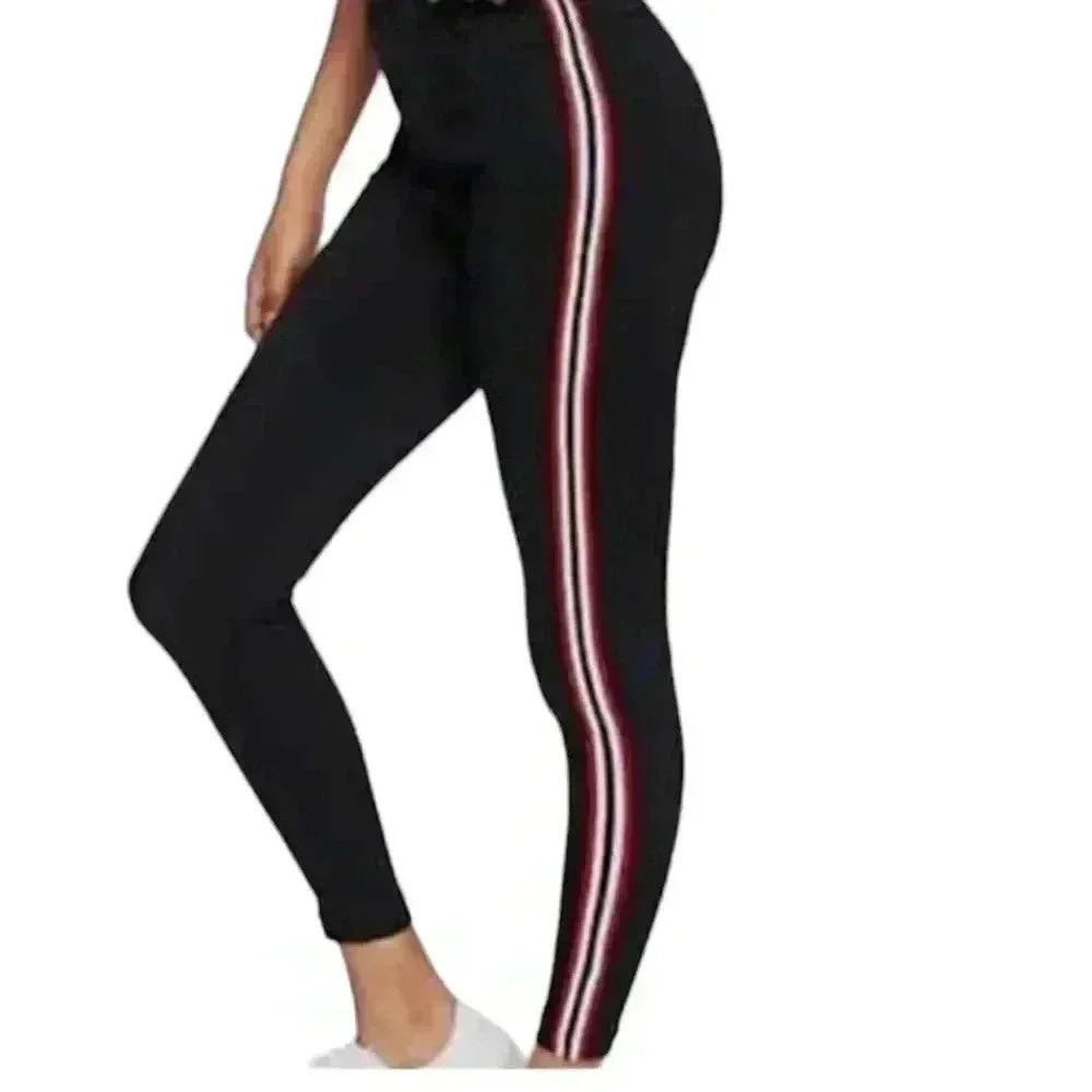 Zara Basics Z1975 Denim Navy Skinny Jeans Red White Stripe Sides Stretchy Size 4 - Picture 8 of 12